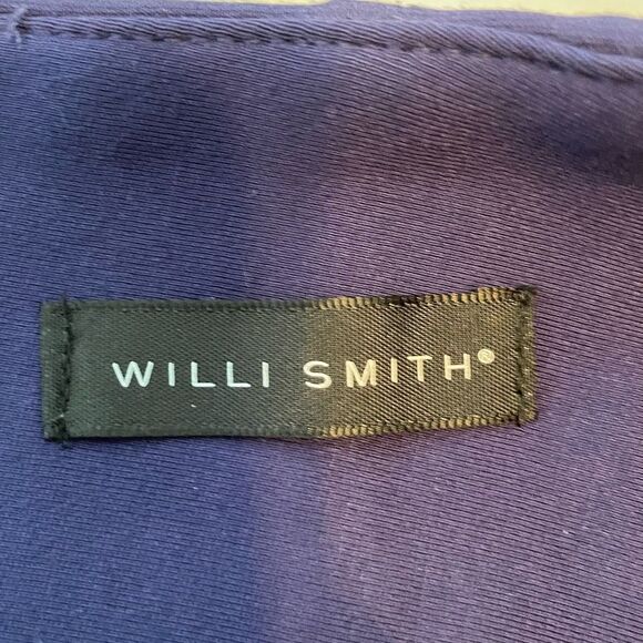 Willi Smith Stretch Mini Pencil Skirt Royal‎ Blue Knit Back Slit Classic 2 - Picture 3 of 4
